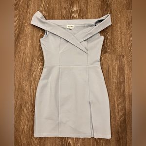 REVOLVE superdown Naya Off Shoulder Dress in Blue (New)